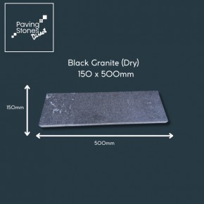 Sawn Black Granite Setts 500x150