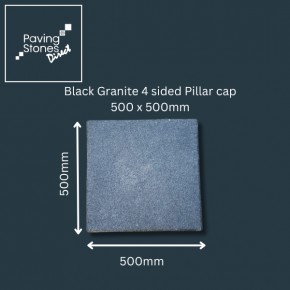 Black Granite 4 sided 500x500 Pillar Cap