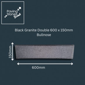 Black Granite 600x150 Double Sided Bullnose