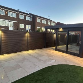 Dark Oak Composite Fencing