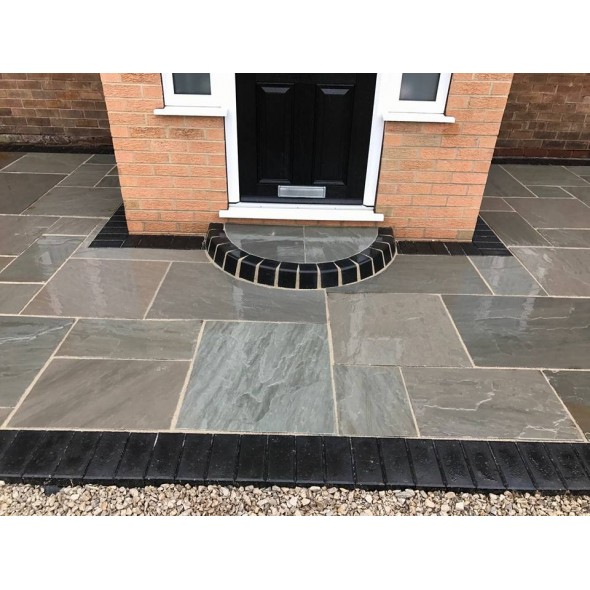 SILVER GREY INDIAN SANDSTONE  1m2 ONLY 15.99 INC VAT COLLECTED  !! 
