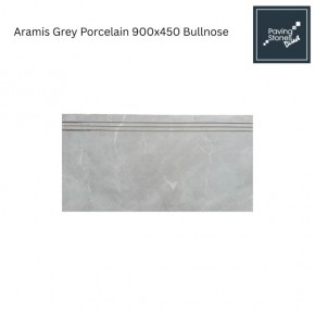 Bullnose Steps 900x450x20mm - Aramis Grey Porcelain