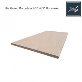 Bullnose Steps 900x450x20mm - Raj Green Porcelain
