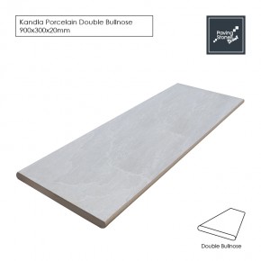 Bullnose Coping 900x300x20mm - Silver Kandla Porcelain