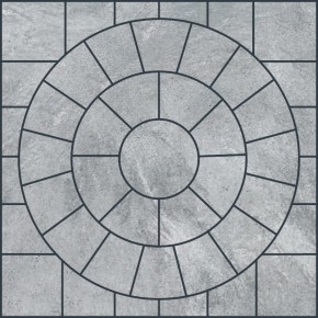 Magnum Grey Porcelain Circle 2.4m