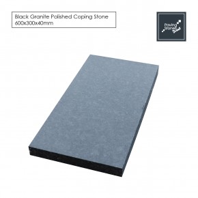 Black Granite coping stone 600x300x40