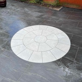 Smoke Grey Porcelain Circle 3m