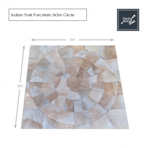 Indian York Porcelain Circle 2.4m