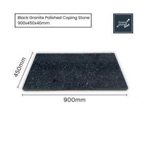 Black Granite coping stone 900x450x40