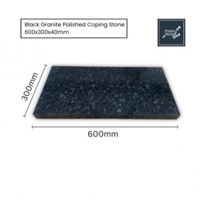 Black Granite coping stone 600x300x40