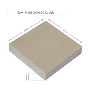 Sawn Multi Cobbles 100x100
