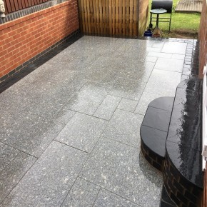 Silver Granite mixed size paving