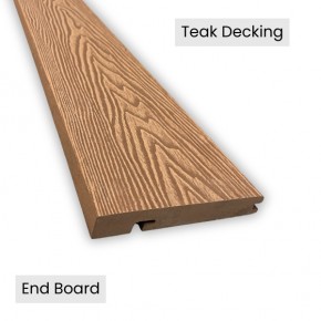 End Board 3.6m Teak Composite Decking
