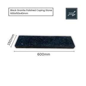 Black Granite coping stone 600x150x40