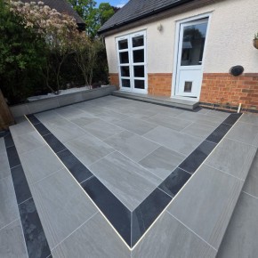 Brazilian Black Slate Linear Paving