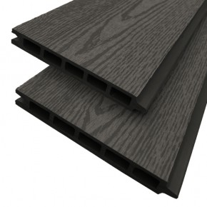 Anthracite Wood Grain Composite Fencing