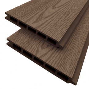 Dark Oak Wood Grain Composite Fencing