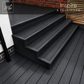 3.6m Black Composite L-Profile Trim