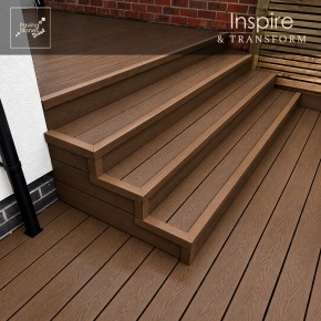 3.6m Dark Oak Composite L-Profile Trim