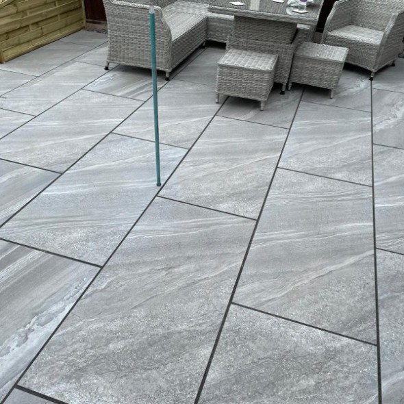 Marmo Grey Porcelain 600x900 Paving Stone Direct